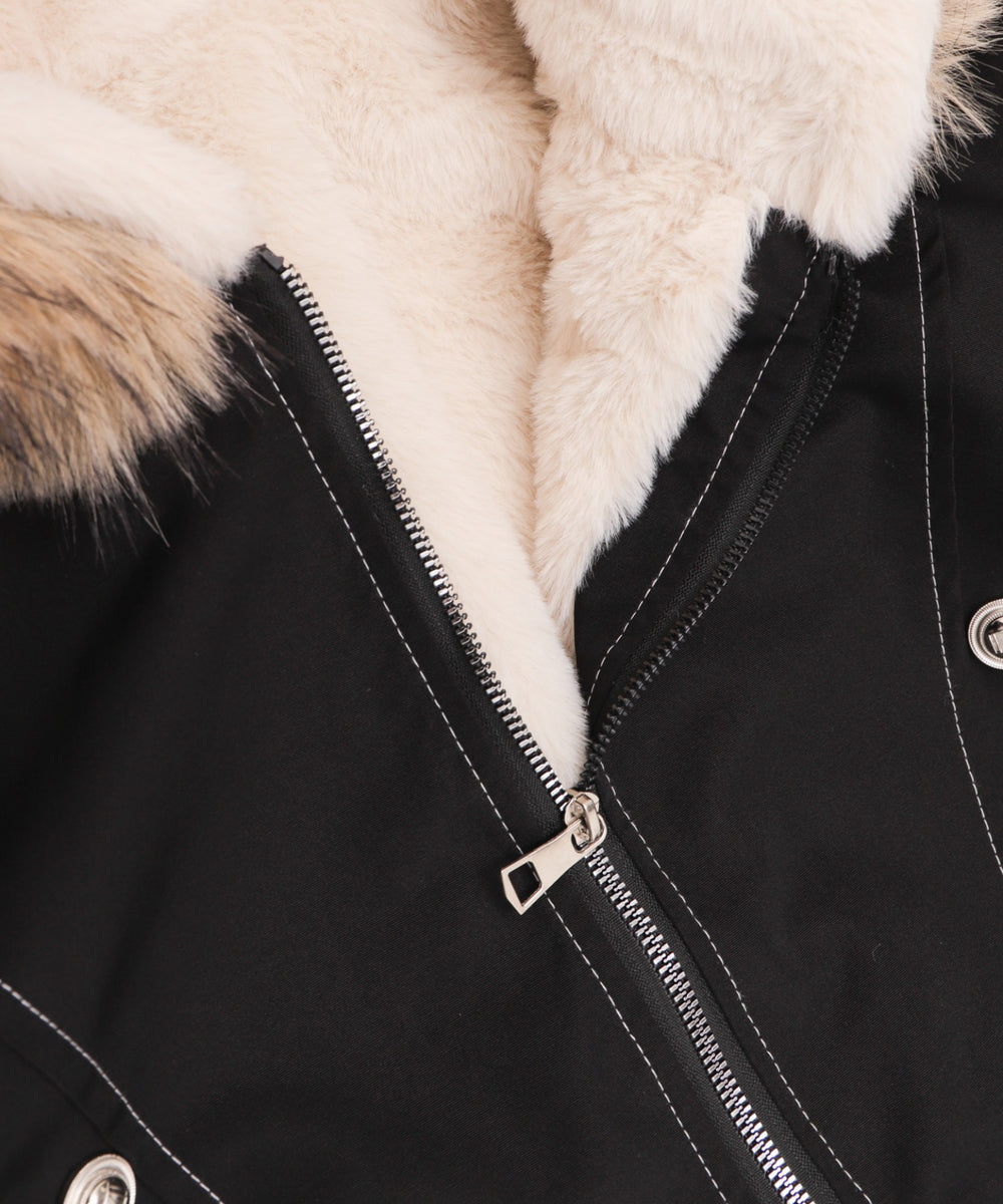 FファーフードボンバーJKT