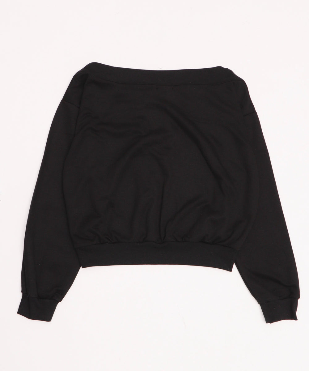 オフショルロゴルーズトップ