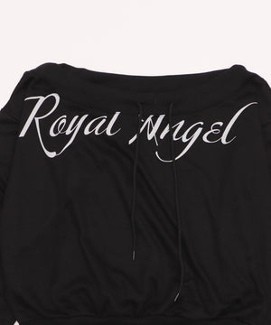 オフショルロゴルーズトップ