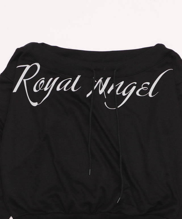 オフショルロゴルーズトップ