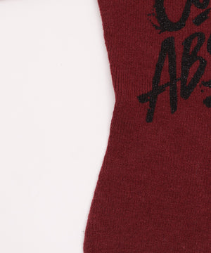 オフショルロゴスリットニットトップ