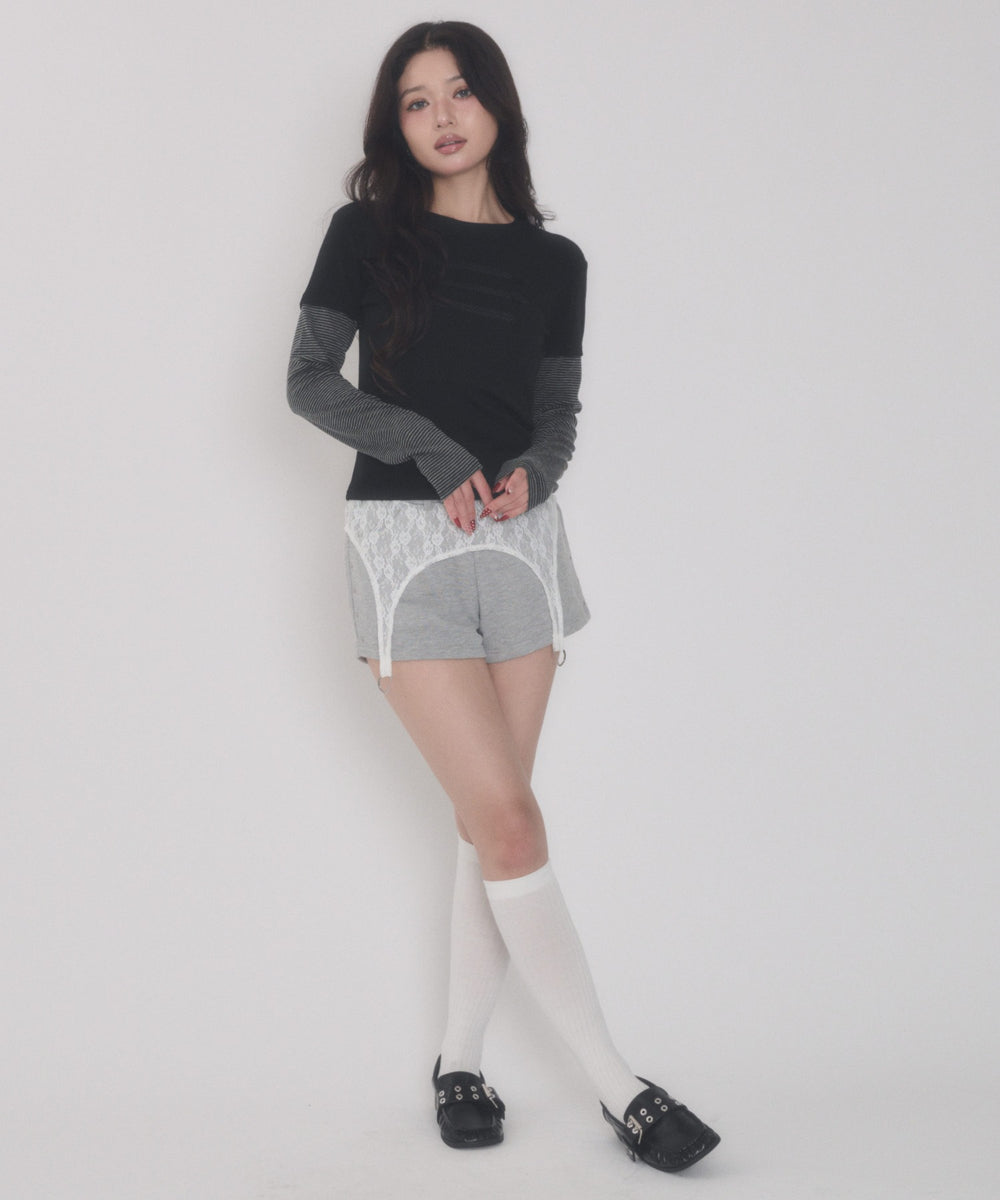 杢グレー モデル：163cm F着用
