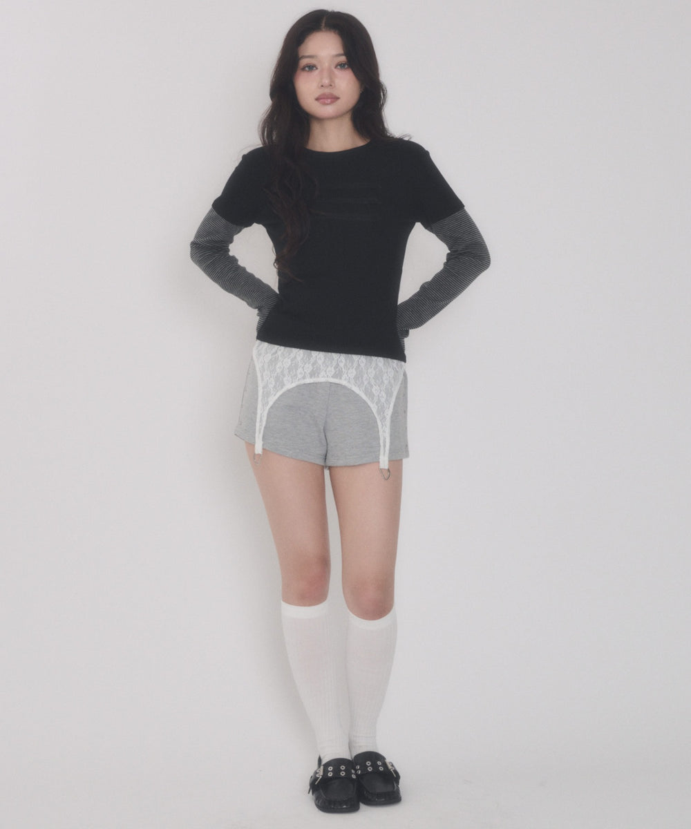 杢グレー モデル：163cm F着用