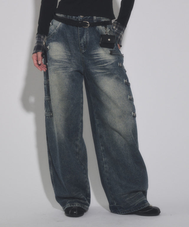 デニム中濃 モデル：163cm S着用