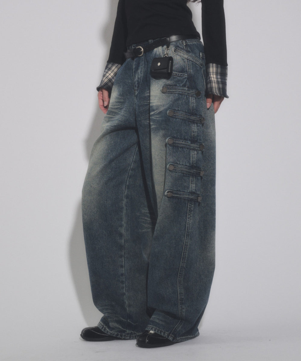 デニム中濃 モデル：163cm S着用