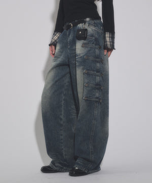 デニム中濃 モデル：163cm S着用