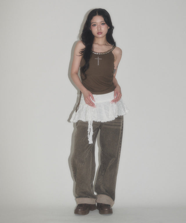 ブラウン モデル：163cm F着用