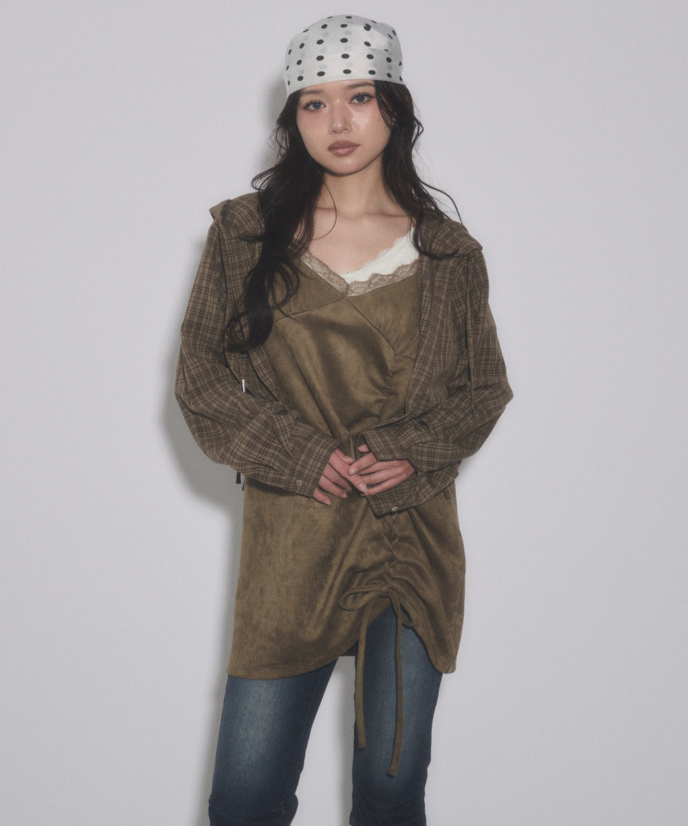 カーキ モデル：163cm F着用