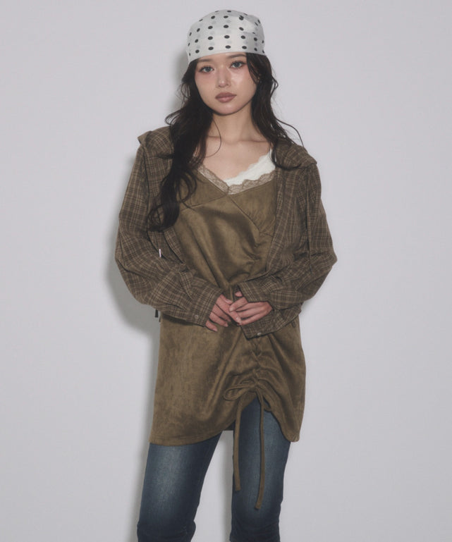 カーキ モデル：163cm F着用