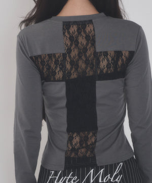 バックレースサイドロゴトップ