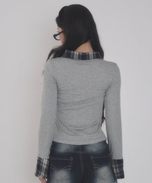 杢グレー モデル：163cm F着用
