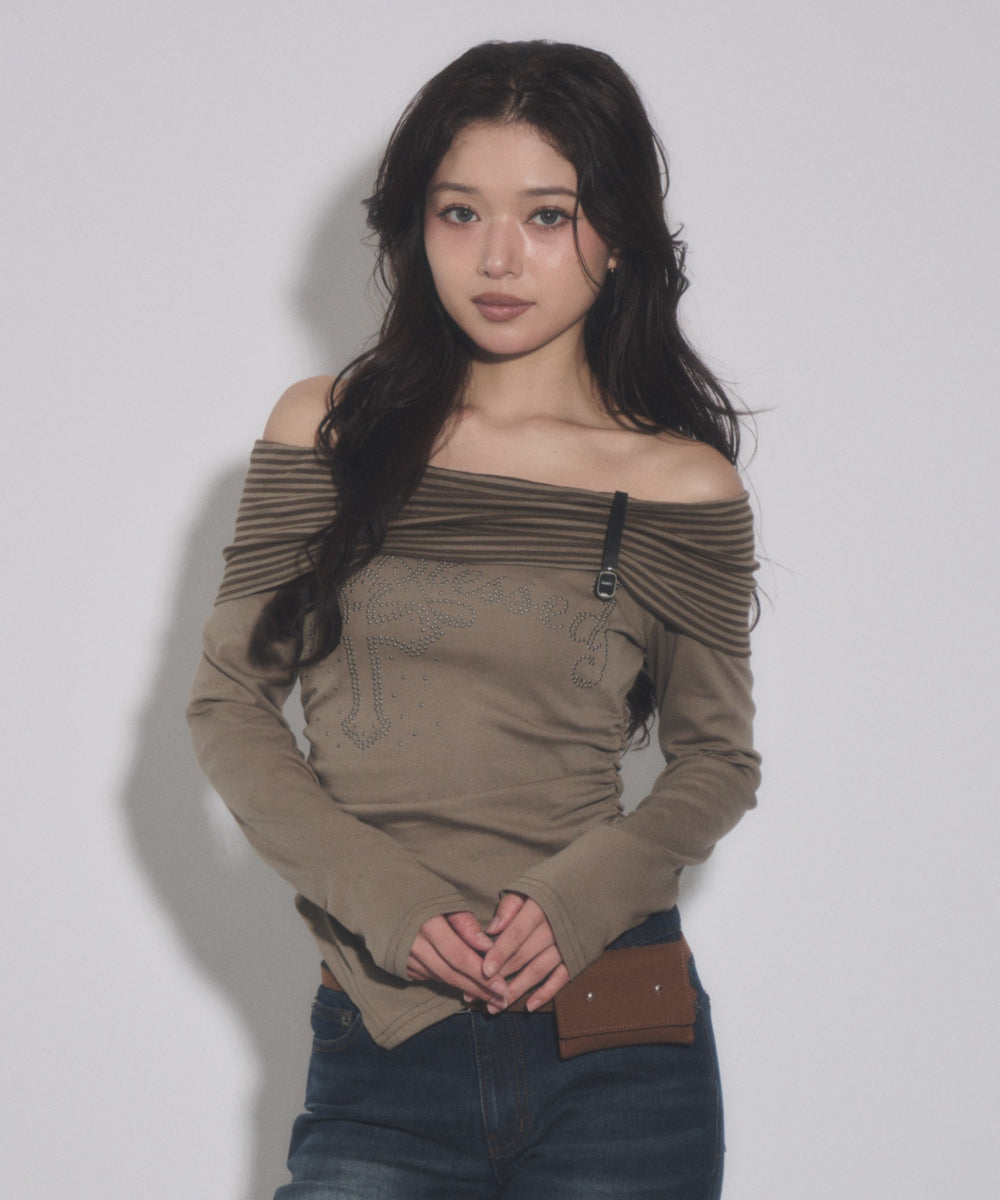 ベージュ モデル：163cm F着用