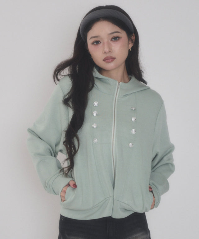 ナポレオンZIPパーカー/グリーンソノタ モデル：170cm F着用