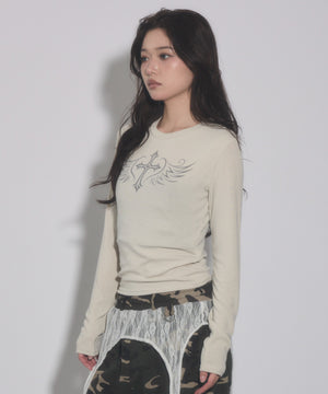 ベージュ モデル：163cm F着用