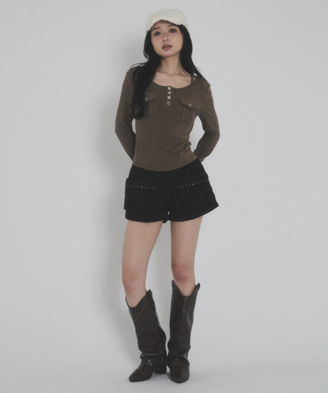カーキ モデル：163cm F着用