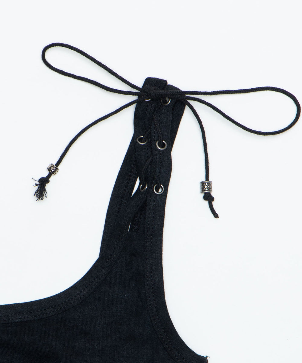 レースアップストリングキャミ