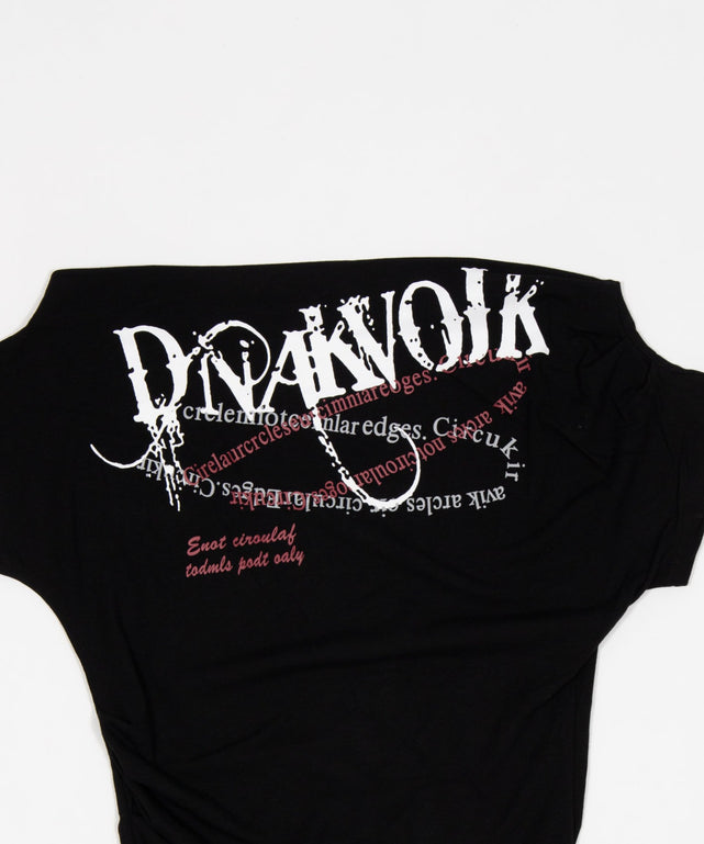 ワンショルダーY2KグラフィックT