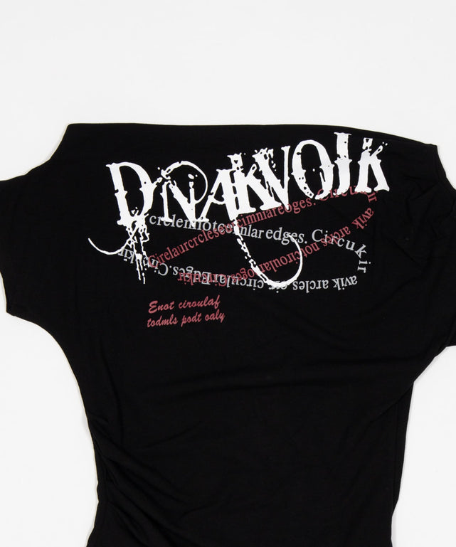 ワンショルダーY2KグラフィックT