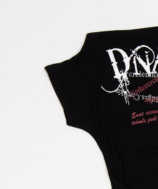 ワンショルダーY2KグラフィックT