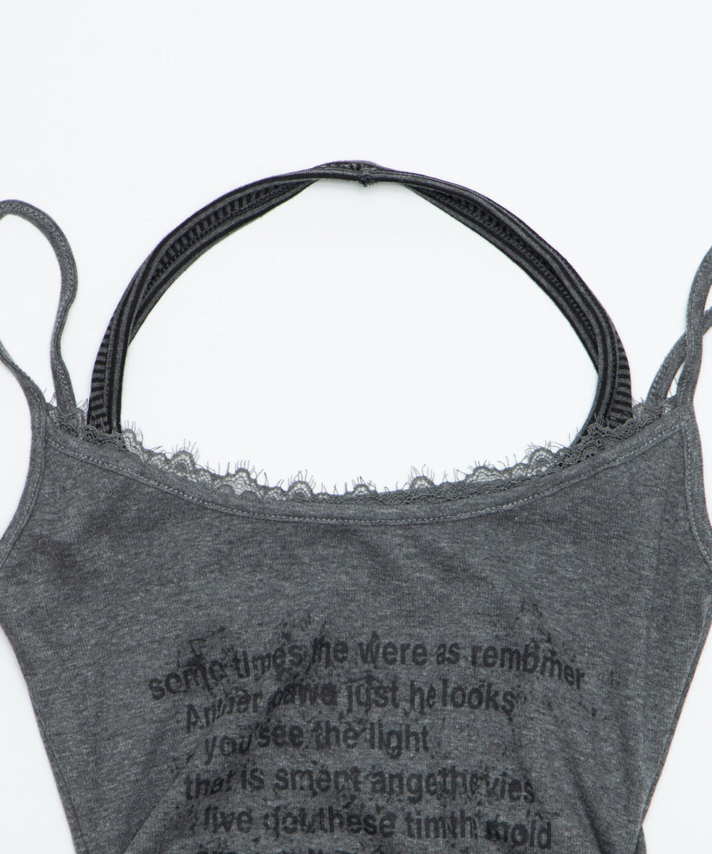 Y2Kダブルレイヤードキャミ