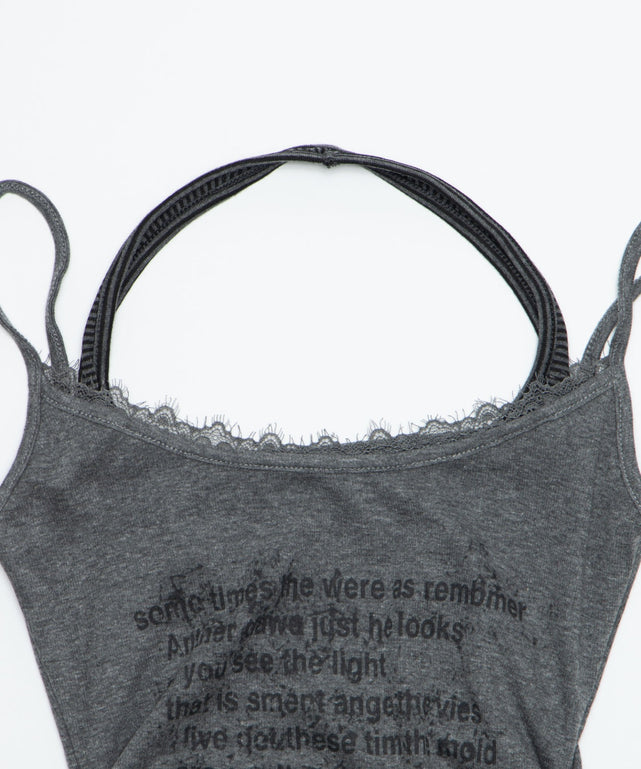 Y2Kダブルレイヤードキャミ