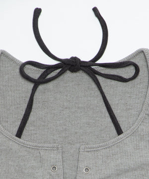 キャミレイヤードレースアップT