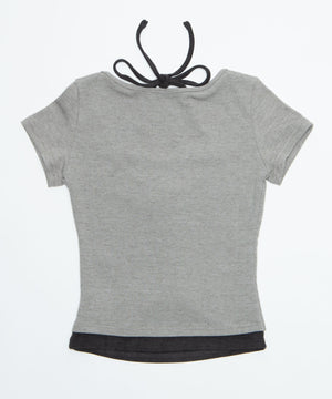 キャミレイヤードレースアップT