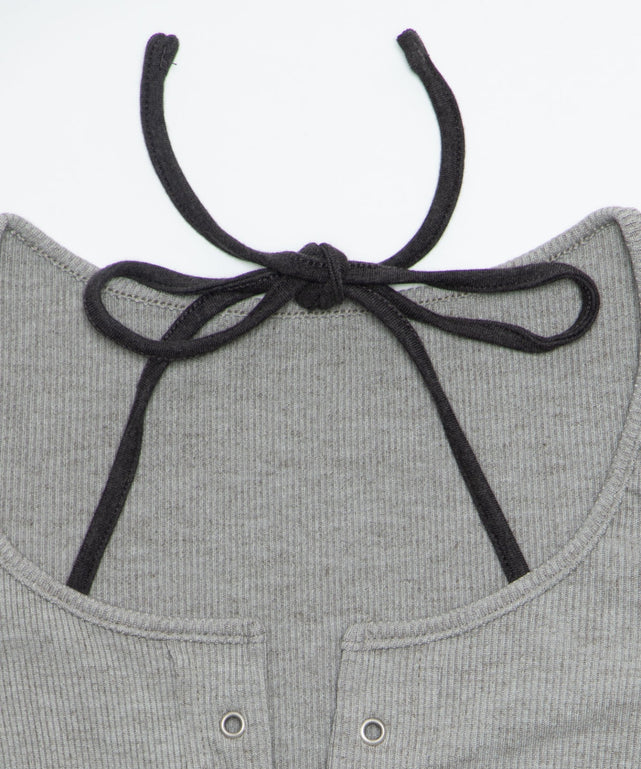 キャミレイヤードレースアップT