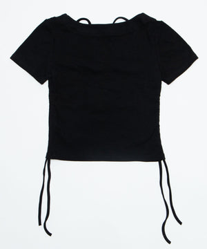 ヘンリーネックロゴ刺繍T