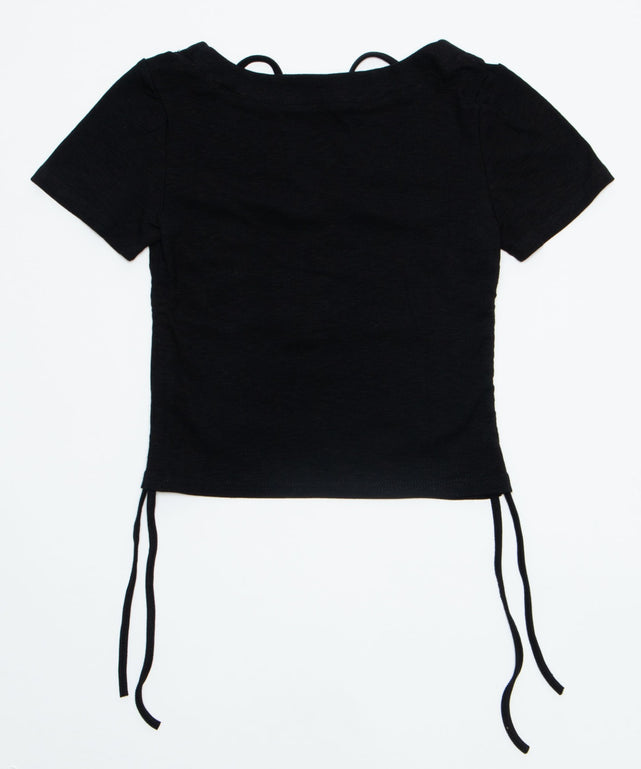 ヘンリーネックロゴ刺繍T