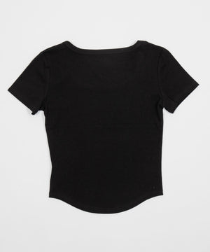 スタッズネックナンバーロゴT