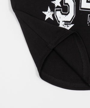 スタッズネックナンバーロゴT