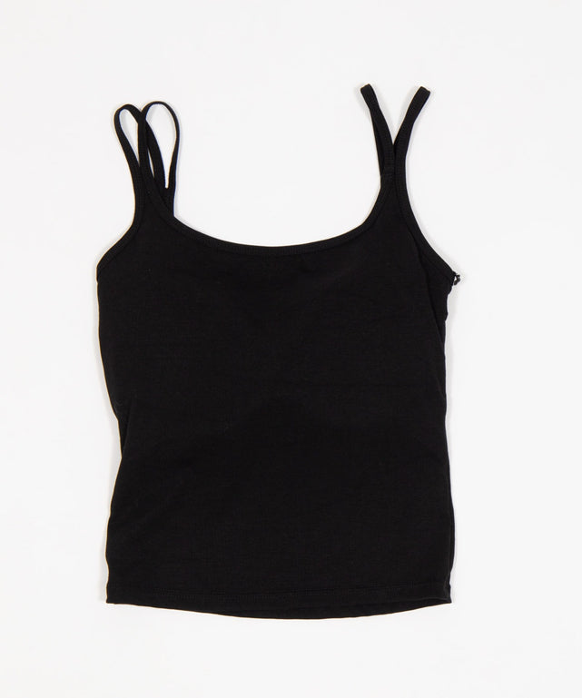 ダブルストラップロゴキャミ