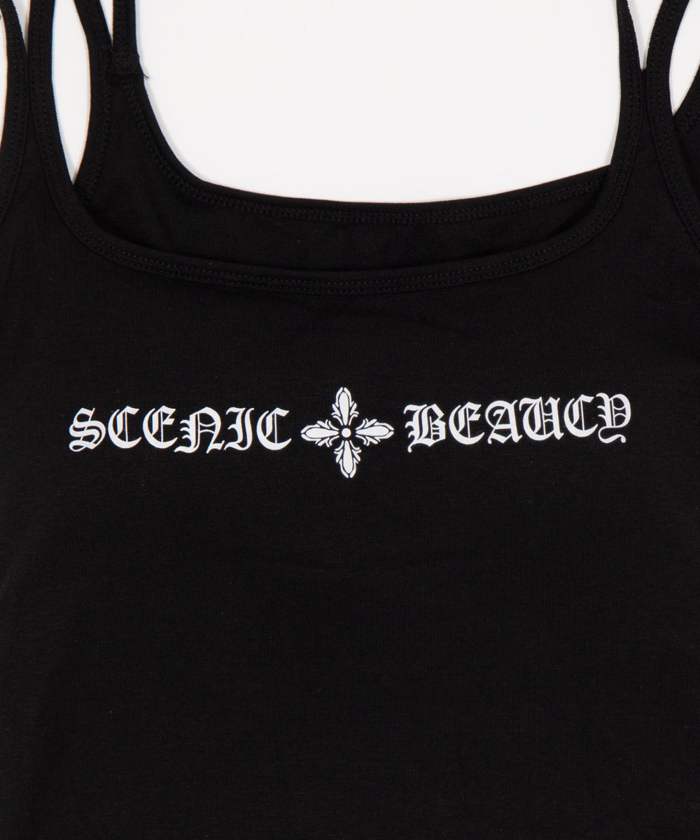 ダブルストラップロゴキャミ