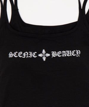 ダブルストラップロゴキャミ