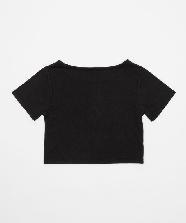 ロゴスタッズクロップドT