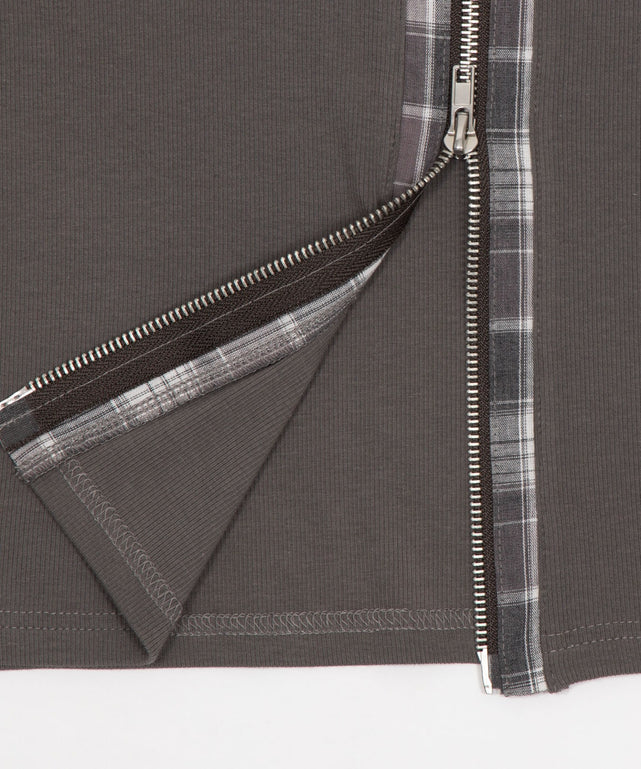 チェックドッキングZIPトップ