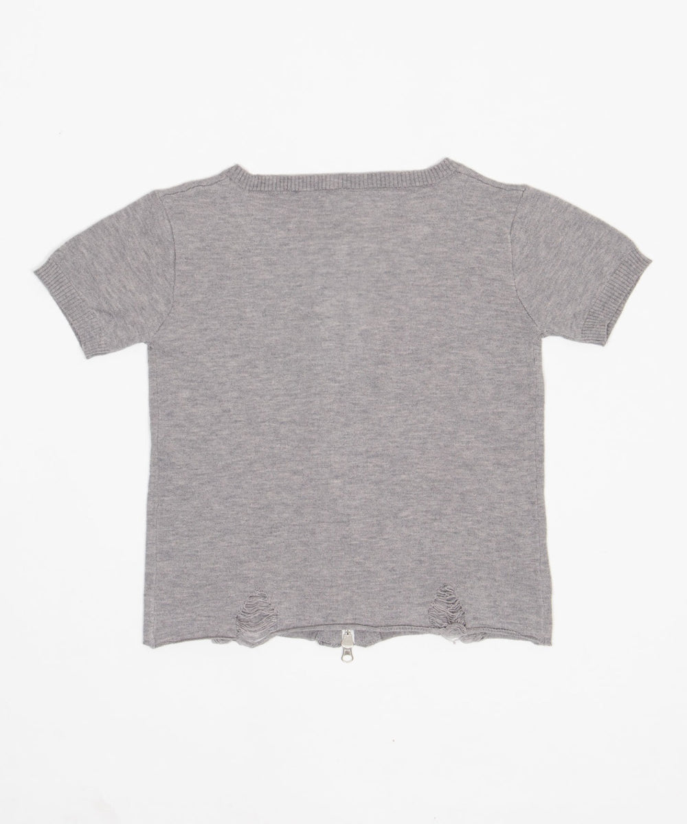 ダメージジップアップトップ