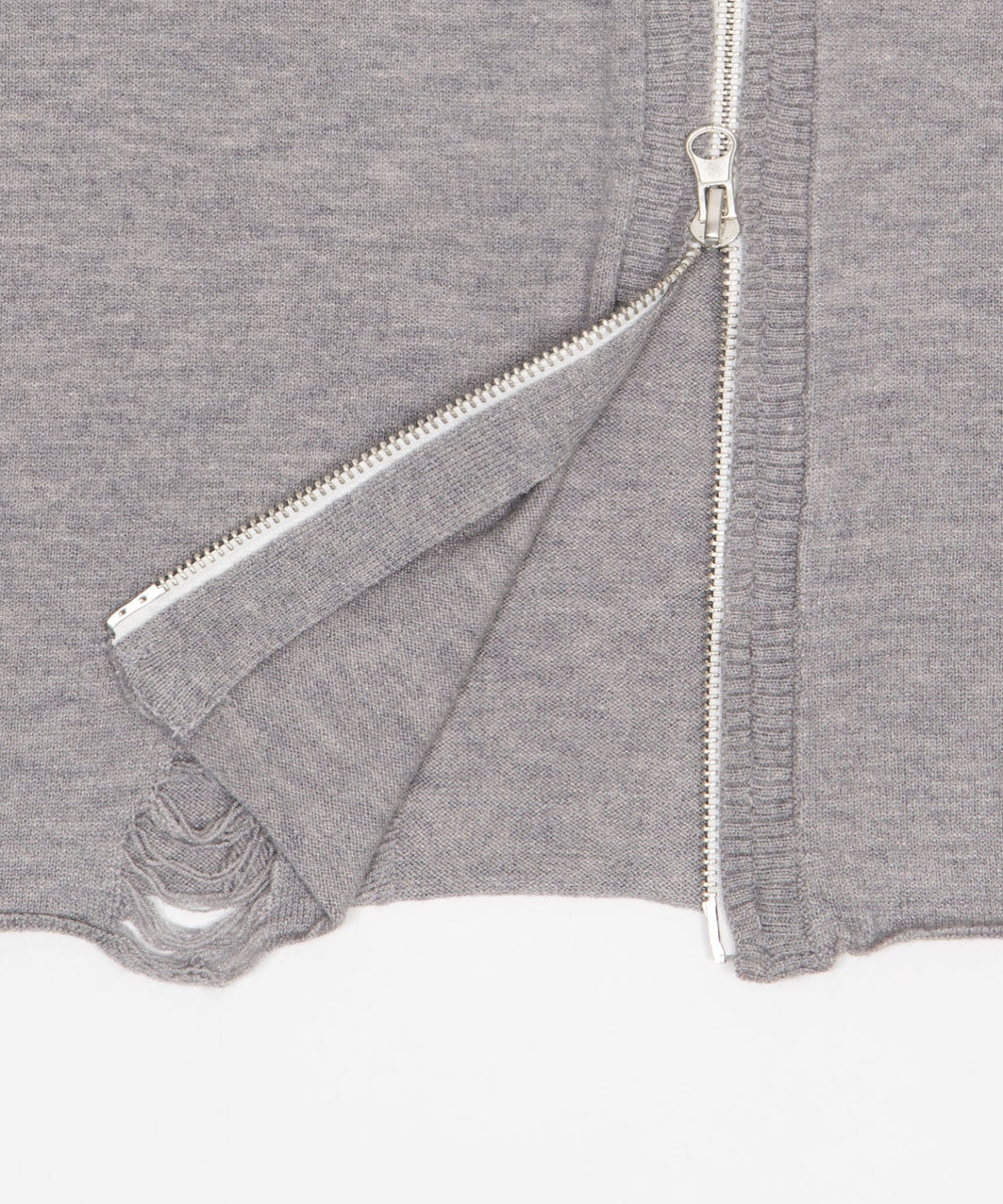 ダメージジップアップトップ