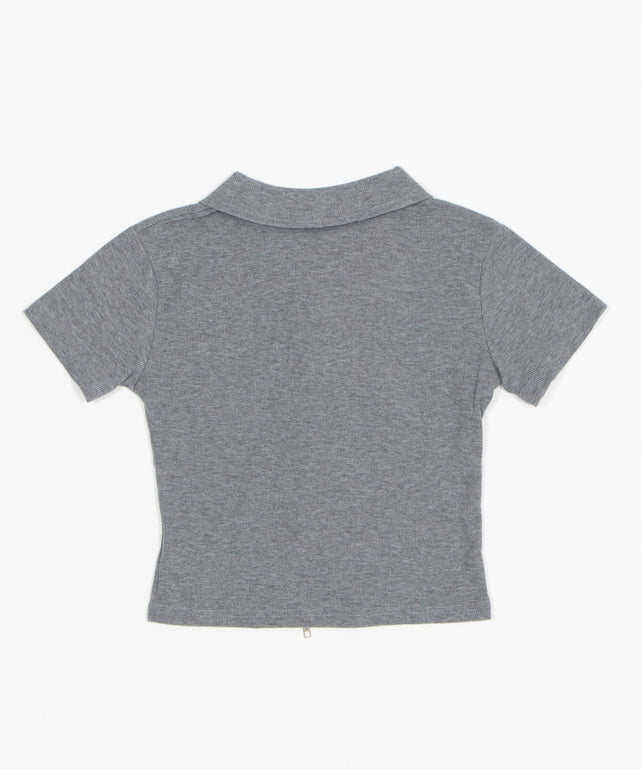 WジップナンバリングロゴT