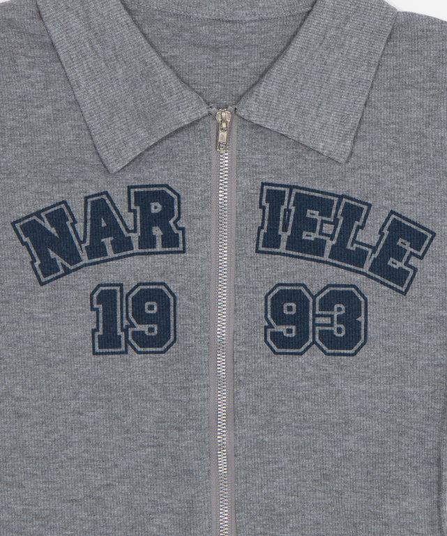 WジップナンバリングロゴT