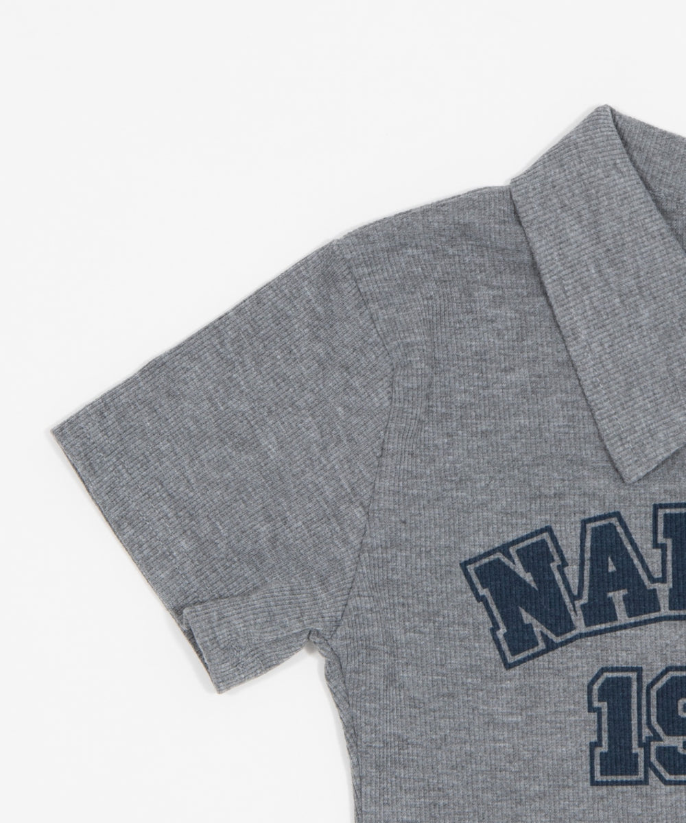 WジップナンバリングロゴT