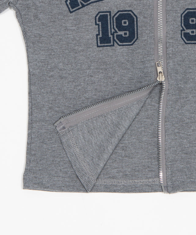 WジップナンバリングロゴT