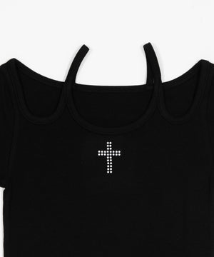 クロスデザインガーターSSトップ