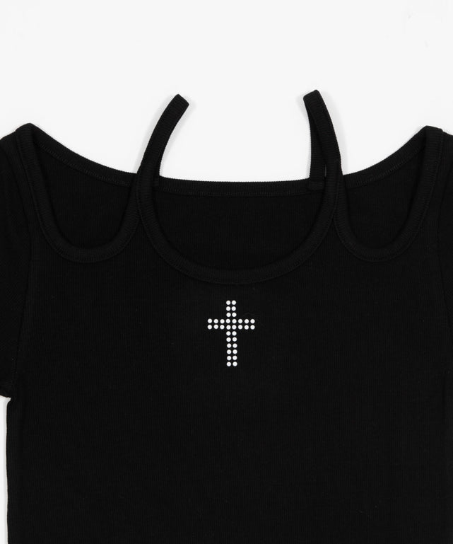 クロスデザインガーターSSトップ