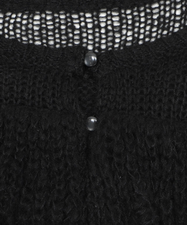 フリルメッシュショートカーデ