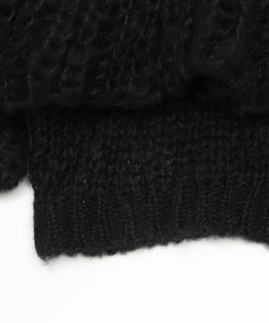 フリルメッシュショートカーデ