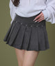 スタッズデザインプリーツスカパン/ブラック モデル：163cm S着用