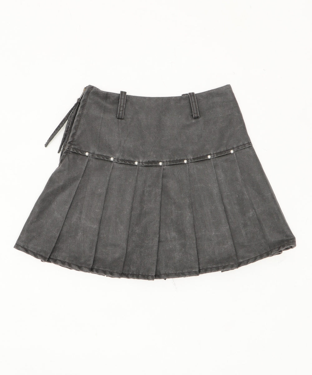 スタッズデザインプリーツスカパン