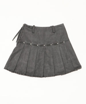 スタッズデザインプリーツスカパン